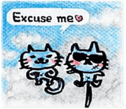 sky blue + sticker #7036653