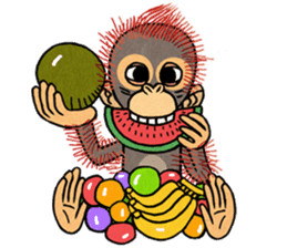 My friend kid orangutan! sticker #7037270