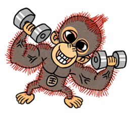 My friend kid orangutan! sticker #7037274