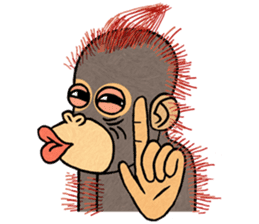 My friend kid orangutan! sticker #7037290