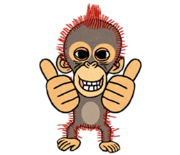 My friend kid orangutan! sticker #7037300