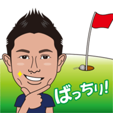 strong hitter motoki ito of golf sticker sticker #7037945