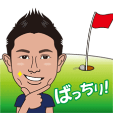 strong hitter motoki ito of golf sticker sticker #7037945