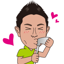 strong hitter motoki ito of golf sticker sticker #7037949