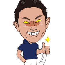 strong hitter motoki ito of golf sticker sticker #7037951