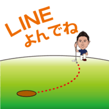 strong hitter motoki ito of golf sticker sticker #7037962