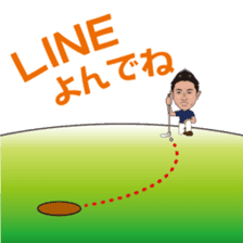 strong hitter motoki ito of golf sticker sticker #7037962