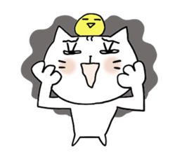 Cat and bird 4 Revision sticker #7038122