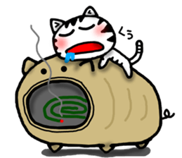 White cat sticker-2 sticker #7038514