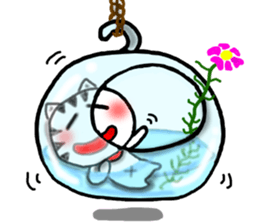 White cat sticker-2 sticker #7038515