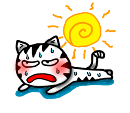 White cat sticker-2 sticker #7038518