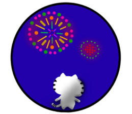 White cat sticker-2 sticker #7038520