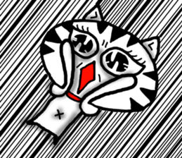 White cat sticker-2 sticker #7038540