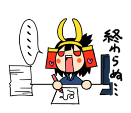 brave samurai women sticker #7038692
