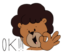 afro surf bear sticker #7039053