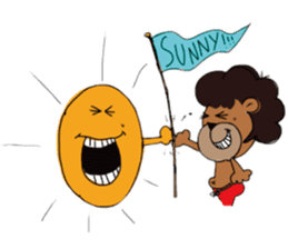 afro surf bear sticker #7039056