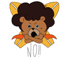 afro surf bear sticker #7039062