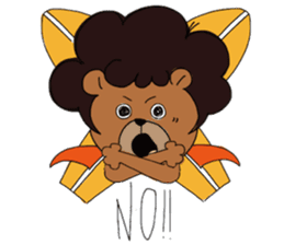 afro surf bear sticker #7039062