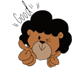 afro surf bear sticker #7039066