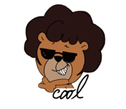 afro surf bear sticker #7039067