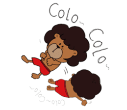 afro surf bear sticker #7039069