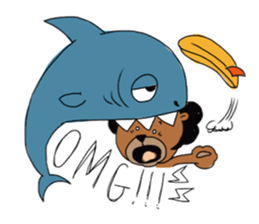 afro surf bear sticker #7039077