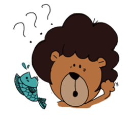 afro surf bear sticker #7039078