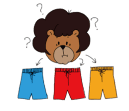 afro surf bear sticker #7039079