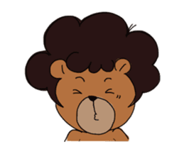 afro surf bear sticker #7039082