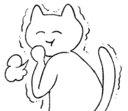 Energy saving a cat 's sticker #7040946