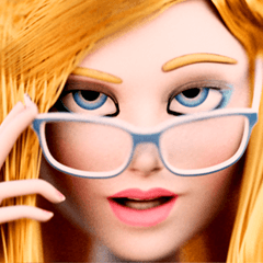 The Gorgeous Girl with Long Flowing Hair