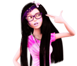 The Gorgeous Girl with Long Flowing Hair sticker #7041408