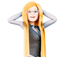 The Gorgeous Girl with Long Flowing Hair sticker #7041413