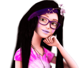 The Gorgeous Girl with Long Flowing Hair sticker #7041414