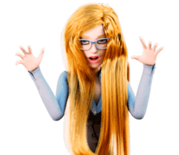 The Gorgeous Girl with Long Flowing Hair sticker #7041416