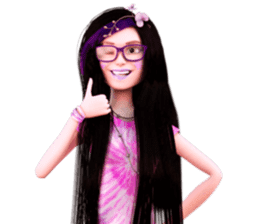 The Gorgeous Girl with Long Flowing Hair sticker #7041417