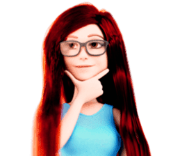 The Gorgeous Girl with Long Flowing Hair sticker #7041418