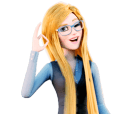 The Gorgeous Girl with Long Flowing Hair sticker #7041422