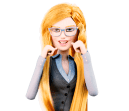 The Gorgeous Girl with Long Flowing Hair sticker #7041425