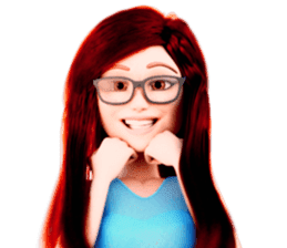 The Gorgeous Girl with Long Flowing Hair sticker #7041427