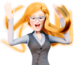 The Gorgeous Girl with Long Flowing Hair sticker #7041428