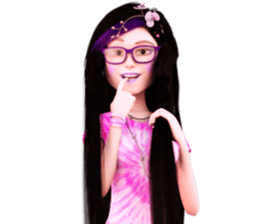 The Gorgeous Girl with Long Flowing Hair sticker #7041429