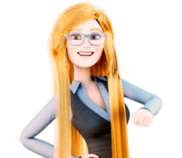 The Gorgeous Girl with Long Flowing Hair sticker #7041431