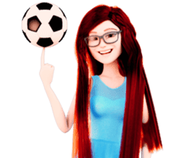 The Gorgeous Girl with Long Flowing Hair sticker #7041433