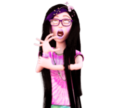 The Gorgeous Girl with Long Flowing Hair sticker #7041435