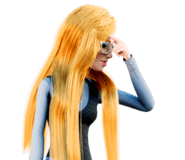 The Gorgeous Girl with Long Flowing Hair sticker #7041437