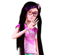 The Gorgeous Girl with Long Flowing Hair sticker #7041438