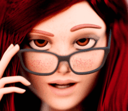 The Gorgeous Girl with Long Flowing Hair sticker #7041445