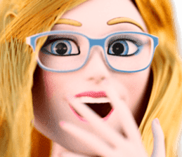 The Gorgeous Girl with Long Flowing Hair sticker #7041446