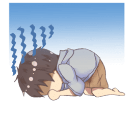 Boys and girls' holiday sticker #7041893